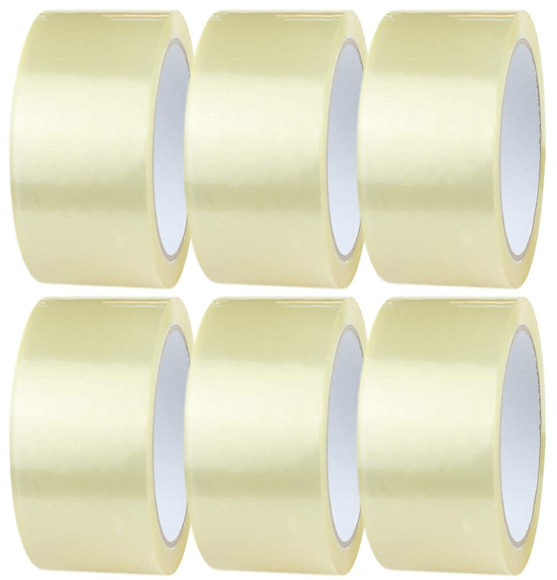 MARKQ Clear Packing Tape | 2 inches x 50 yards Strong Heavy Duty Packaging Tape for Sealing Parcel Boxes, Moving Boxes Houses, Large Postal Bags, Office Supplies [6 Rolls]