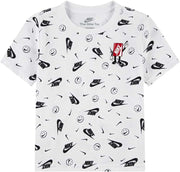 Unisex Kids All Over Print Boxy TEES AND T-SHIRTS (pack of 1) - WHITE