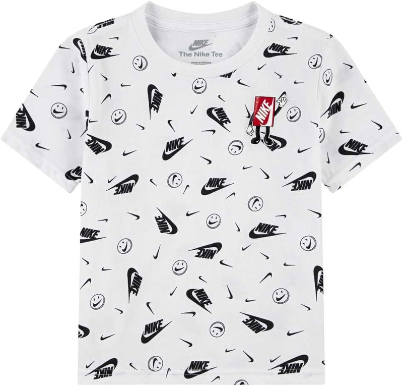 Unisex Kids All Over Print Boxy TEES AND T-SHIRTS (pack of 1) - WHITE