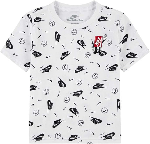 Unisex Kids All Over Print Boxy TEES AND T-SHIRTS (pack of 1) - WHITE