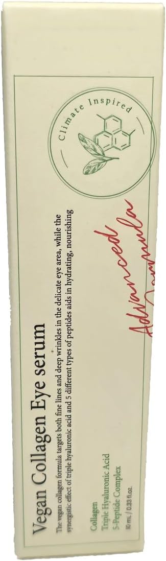 The Original Vegan Collagen Eye Serum with Triple Hyaluronic Acid and 5 Peptide Complex from South Korea