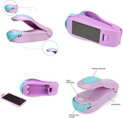 COOLBABY NO Portable Mini Sealing Machine Household Heat Sealer Capper (Purple)