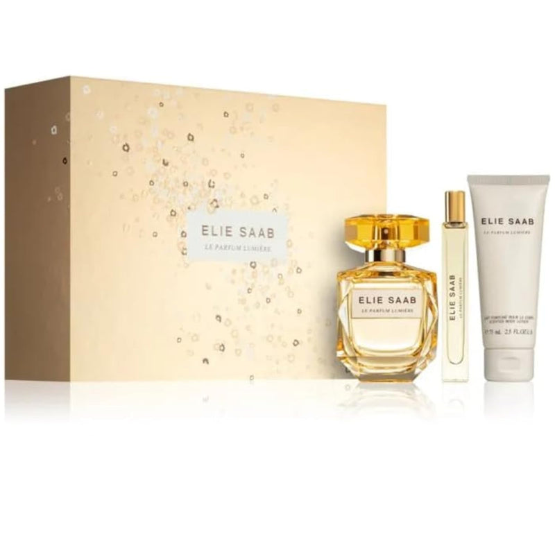 Elie Saab Le Parfum Lumiere For Women Set Edp 90Ml + Edp 10Ml + Bl 75Ml Transparent/Combination
