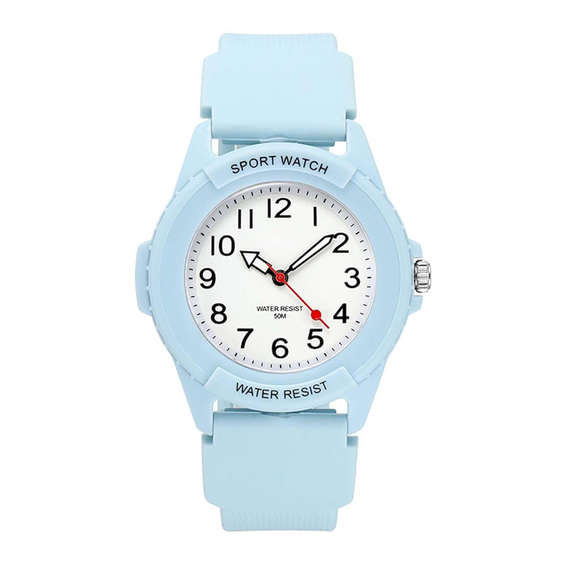 Wisfunlly Kids Analog Watch for Boys Girls, Waterproof Time Teaching Watch with Night Light, Teenager Children Watches Easy to Read and Learning Time for Children 6-18