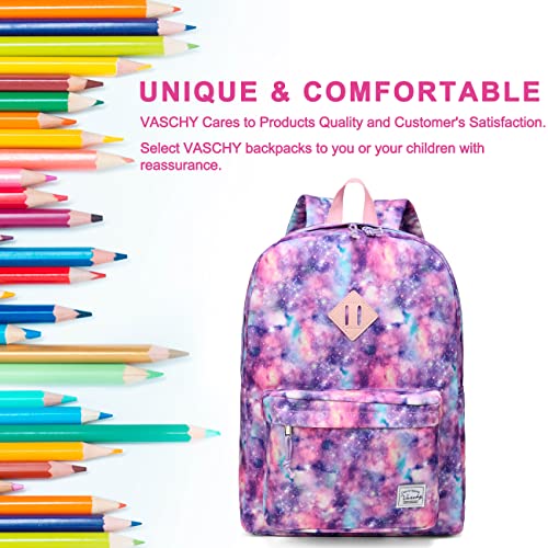 VASCHY Backpack for Women Men,Lightweight School Bag Water Repellent Children Boy Leisure for Girl Teenagers College Business Travel