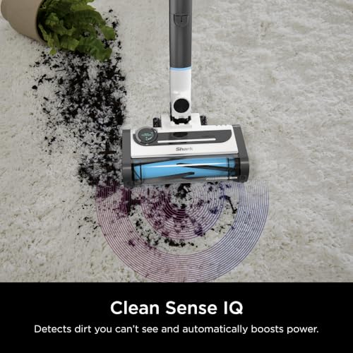 Shark IZ562H Pro Cordless Vacuum with Clean Sense IQ and Odor Neutralizer, PowerFins Plus Brushroll, Includes Duster Crevice Tool & Pet Multi Tool, Up to 40 Minute Runtime, Light Blue