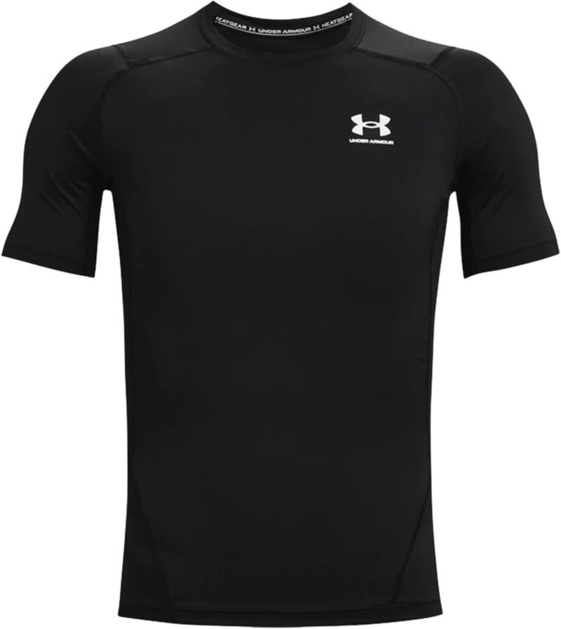 mens Heatgear Armour Short Sleeve Compression T-shirt (pack of 1) - Black / / White