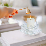 Kolnlala Crystal Lotus Flower Tealight Candle Holders/Glass Tea Light Candlestick Decor Decoration for Christmas Home Wedding Party… (Clean 1pc)
