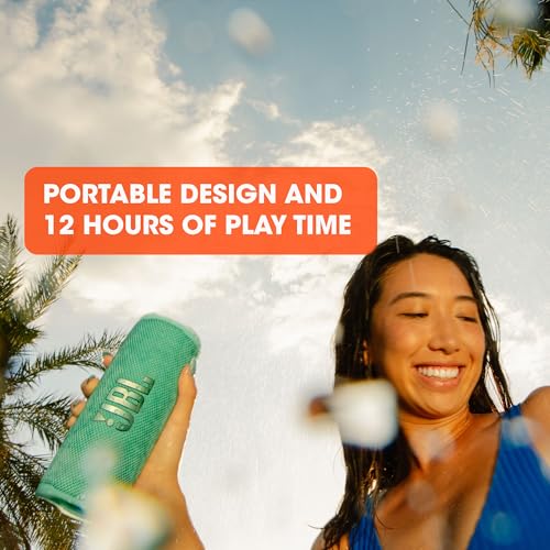 JBL Flip 6 - Portable Bluetooth Speaker, powerful sound and deep bass, IPX7 waterproof, 12 hours of playtime, JBL PartyBoost for multiple speaker pairing for home, outdoor and travel (Green)
