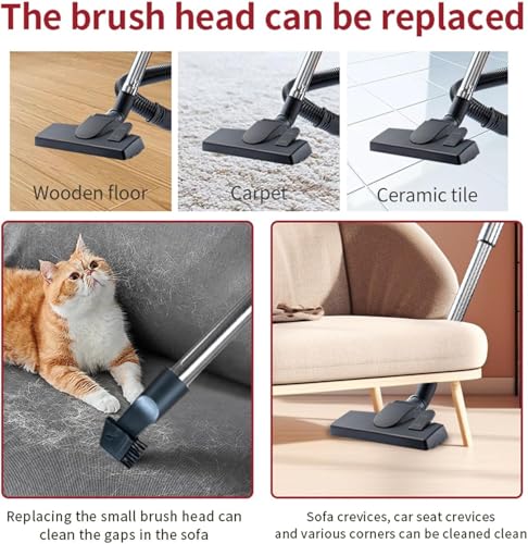 3600W 3.5L Corded Canister Vacuum Cleaner 26KPa Suction Power Multi-Cyclonic Lightweight Bagless Vacuum Cleaner, 4M 360-degree Swivel Hose And Washable HEPA Filter for Hard Floors, Pet Hair, Carpet