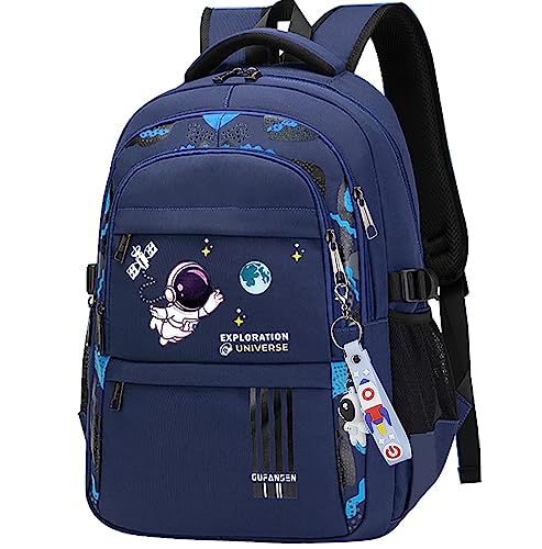 School Bag for Boys, Astronaut Backpack for Boys Teens, Large Capacity School Bags Bookbag for Kids Elementary Middle