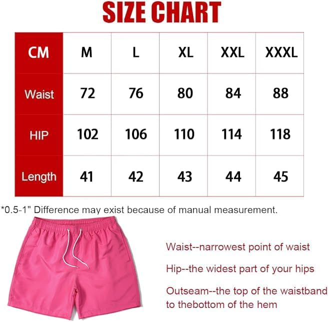 BananaHome Men's Swim Trunks Quick Dry Beach Shorts with Pockets and Mesh Lining, Dry Swim Trunk, Casual Sports Lightweight Swimsuit