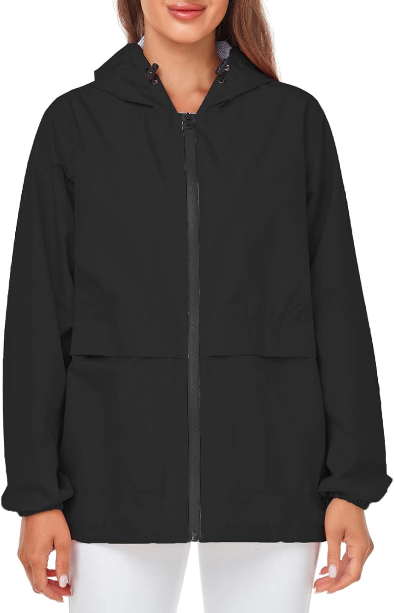 womens Raincoat Cape Coat - Black