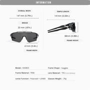 RINKUOLYO Sports Polarized Sunglasses for Men and Women Viper Sunglasses for Cycling Running Driving, M