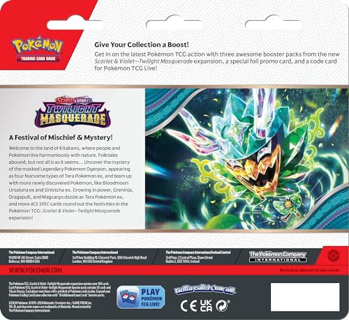 Pokemon TCG: Scarlet & Violetâ€”Twilight Masquerade 3-Pack Blister: Revavroom (3 Booster Packs & 1 Foil Promo Card)