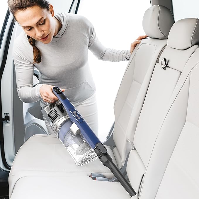 Shark Cordless Stick Vacuum Cleaner, Anti Hair Wrap, 60 Minute Run Time Battery, Flexible DuoClean Vacuum Cleaner with Motorised Pet Tool, Multi-Surface & 20cm Crevice Tools, Black & Blue, IZ300MET