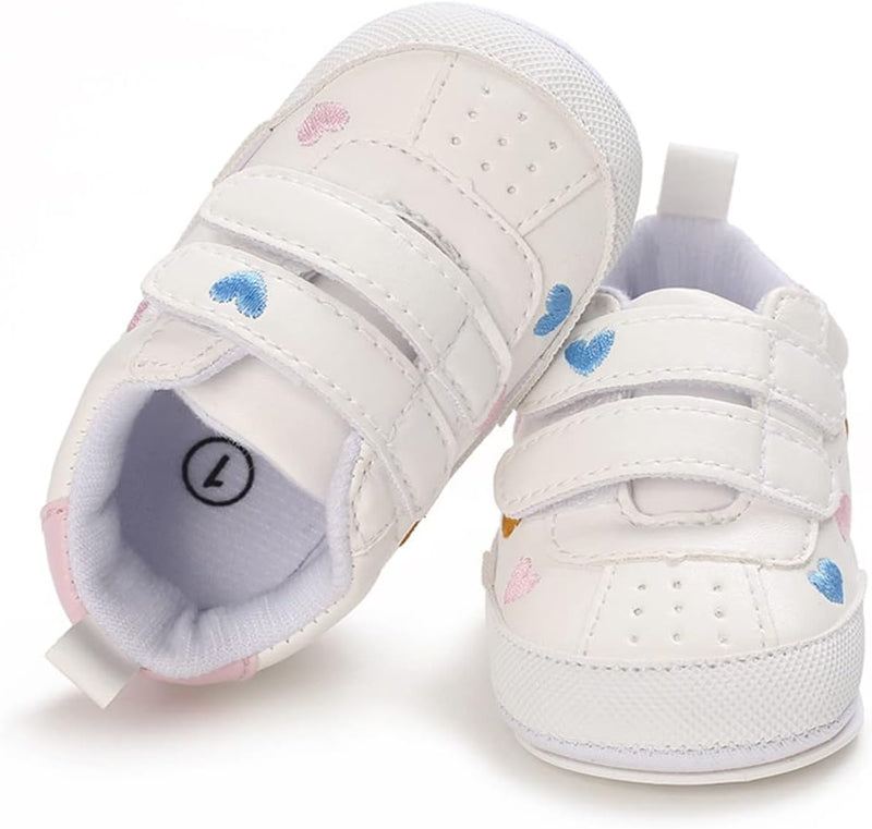 E-FAK Baby Shoes Boys Girls Infant Sneakers Non-Slip Rubber Sole Toddler Crib First Walker Shoes
