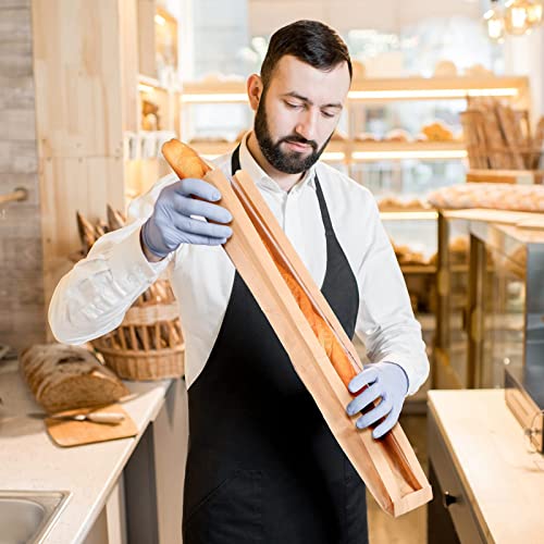 MAKINGTEC Paper Bread Bag, 100PCS Homemade Bread Bags with Window, Baguette Bag for Bread, Brown Kraft Loaf Storage Sacks, Long French Bread Bags, Bread Biscuits Packaging (4.5 x 2 x 24 Inch)