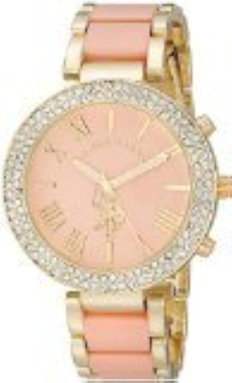 Women's Pink Dial Alloy Band Watch - USC40063