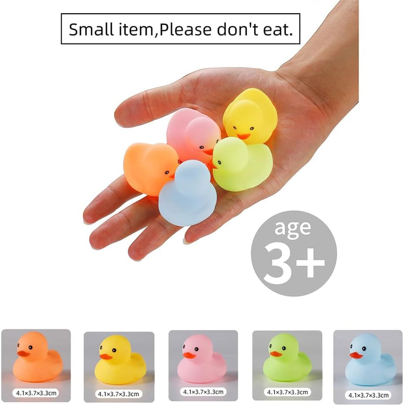 WAMSOLE Bath Duck Toys 30 PCS Mini Rubber Ducks Squeak and Float Duckies Baby Shower Toy Party Decoration for Toddlers Boys Girls (1.8''-30pcs)
