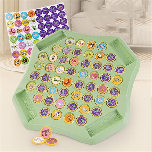 Flip Chess Memory, Flip Chess Memory Board Game, 4 Player Flip Chess Memory Game, Fruit Flip Chess Memory, Animal Flip Chess Memory Chess Game For Kindergarten Gathering Activity (Fruit)