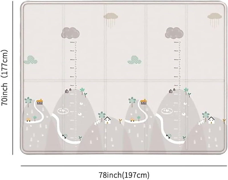 Mumoo Bear Baby Play Mat 200x180cm Extra Thick, Waterproof, Reversible Crawling Mat for Toddlers and Kids, Soft Foam Floor Mat for Indoor Use