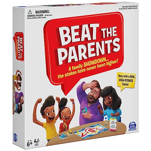 SPIN MASTER GAMES Beat The Parents Classic Family Trivia Game, Kids vs Parents for Ages 6 and up
