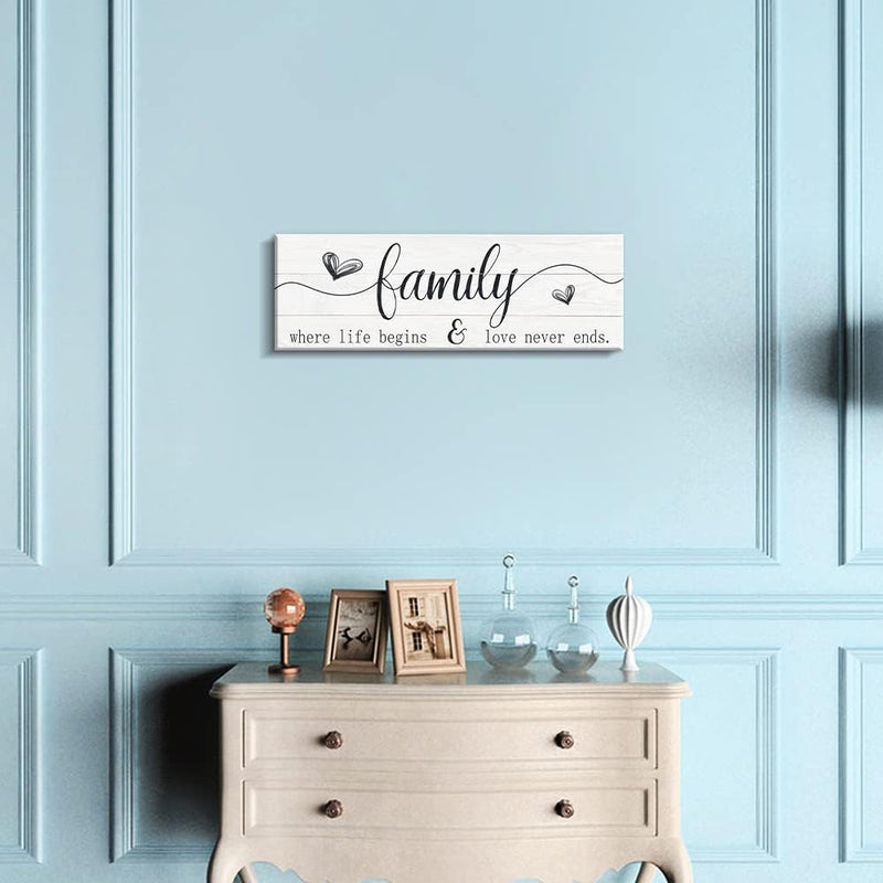 Kas Home Thankful Grateful Blessed Wall Decor Canvas Inspirational Quote Sign Farmhouse Rustic Wall Art Positive Word Hanging Decoration for Bedroom Living Room Kitchen Framed Plaque (10.6 x 13.7