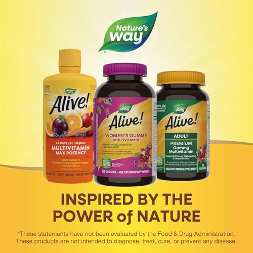 Nature's Way NatureÃ¢â‚¬â„¢s Way Alive! WomenÃ¢â‚¬â„¢s Gummy Multivitamins, Vitamins & Minerals, Supports Whole Body Wellness*, Vegetarian, Mixed Berry Flavored, 150 Gummies