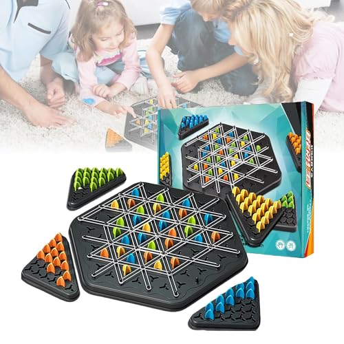 TSWCBYYLB Chain Triangle Chess Game, 2 to 4 Players, Family Night Board Games for Kids and Adults