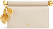 Women's Holly Metal Pendant Embellished Clutch - White