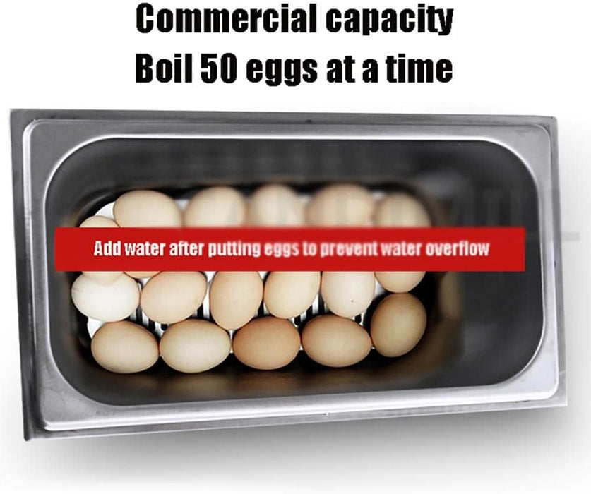 BLOSSS Commercial Hot Spring Egg Cooker, 50Pcs Intelligent Egg Boiler Cooker 9L Large Capacity Automatic Half-Boiled Egg Soft-Boiled Egg Machine Omelette Device