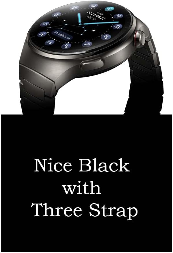Haino Teko Germany RW 32 Round Smart Watch with 3 set Strap and Wireless Charger For Mens and Boys (Silver)