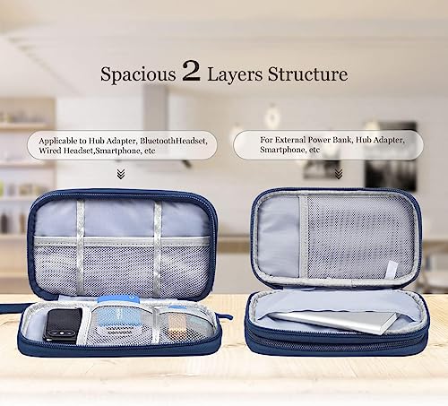 CAOODKDK Portable, Waterproof Electronics Accessories Case and Organizer Bag for Cables, USB Drives and Chargers