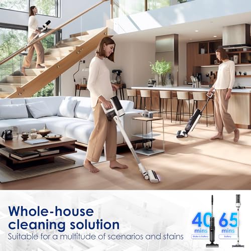 Tineco Floor ONE S7 Combo Smart Wet Dry Vacuum Floor Cleaner Mop, 5 in 1 Multi-Function Up to 65 Mins Runtime Self-Cleaning Dual-Edge Cleaning Whole-House Cleaning
