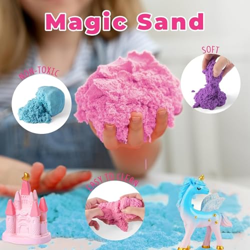 VUCATIN Unicorns Terrarium Gifts for Kids Girls, DIY Light-Up Terrarium Craft Kit, Ages 4-12, Not Foldable