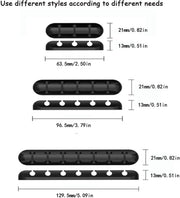 Showay 3Pcs Cable Holder Clips - Desktop Cable Organizer For Management Of Power Cord And Charging Cables - Black