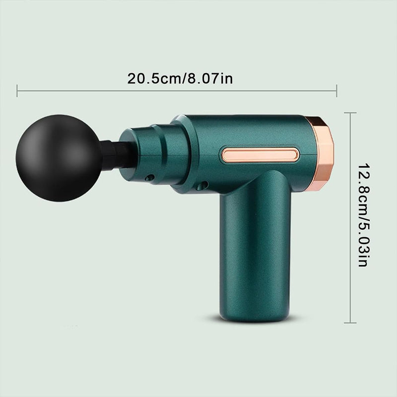 Massage Gun Deep Tissue Muscle Mini Massager for Pain Relief, Super Quiet Handheld Electric Muscle Massager with 5 Modes, 1800mAh Battery & Rechargeable, Random Color