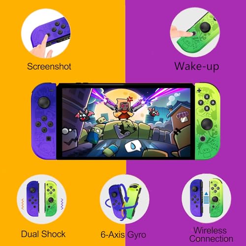 Joy Cons for Nintendo Switch, L/R Wireless Replacement Joypad Controller
