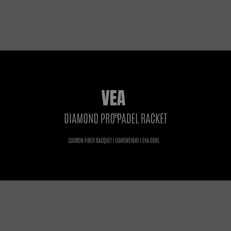 VEA Diamond Pro Padel Racket with Cover - Carbon Fiber Racquet, Lightweight, EVA Core - Professional Performance