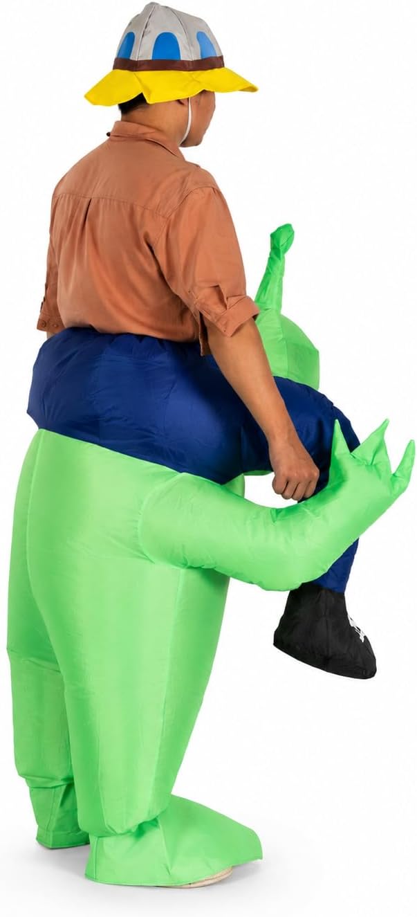 Halloween Inflatable Ride On Costume Adult Green Alien Suit