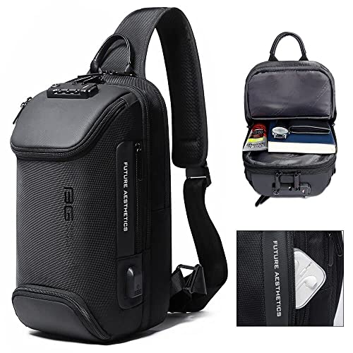 BANGE Sling Bag, Waterproof Men's Chest Bag Shoulder bags Crossbody Sling Backpack for Menâ€¦â€¦