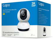 Tapo TC74 3K 5MP Pan/Tilt AI Home Security Wi-Fi Camera, AI Detection-Person, Pet, Vehicle, Baby Crying, Motion Tracking and Detection, Night Vision, Two-Way Audio Sound and Light Alarm