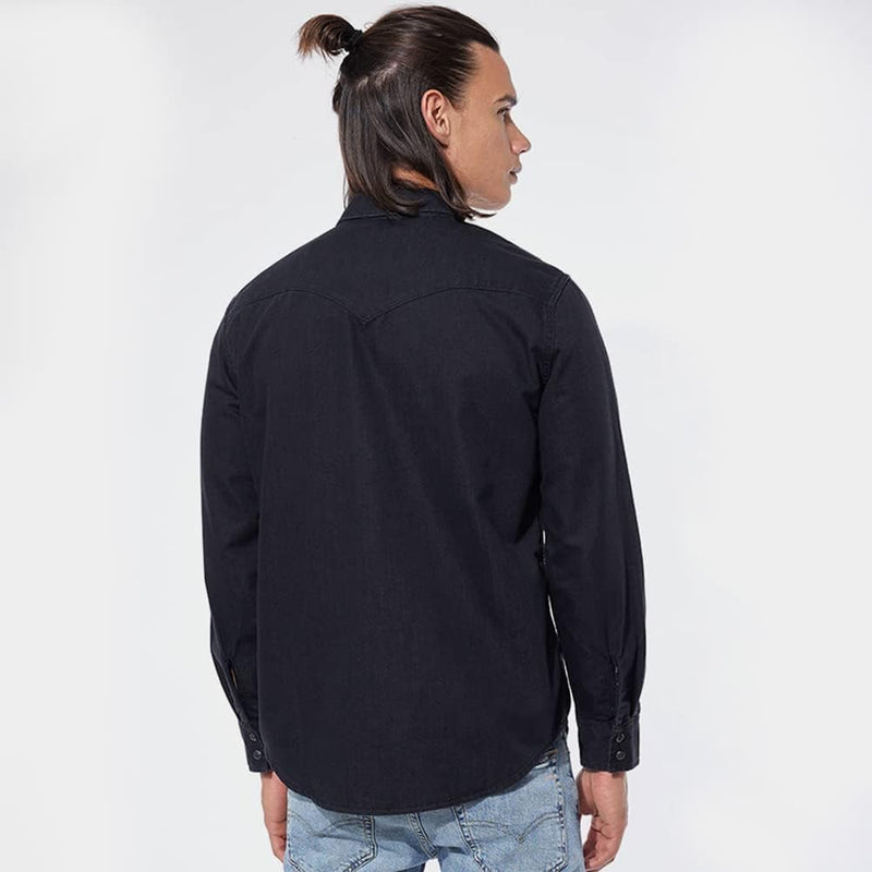 Mens CLASSIC WESTERN STANDARD Shirt - Black