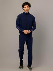Men's Regular Fit Dry-Fit Lined Track Suit - NAVY