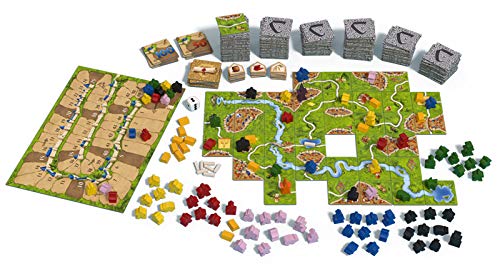 SuperHeated Neurons Carcassonne | 2-5 Players | Official Version | English and Arabic Language | Family Game For Ages 7+ | Board Game - Strategy | Original Made In Germany