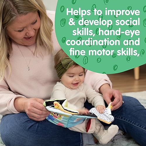 Lamaze Accordion Bus – Pull-Along Vehicle Baby Toy with Musical Squeeze Sounds & Tactile Textures – Ages 9M+