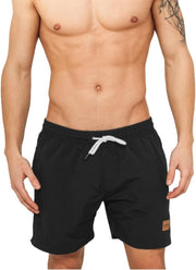 mens Block Swim Shorts Swim Trunks - Blk/Blk