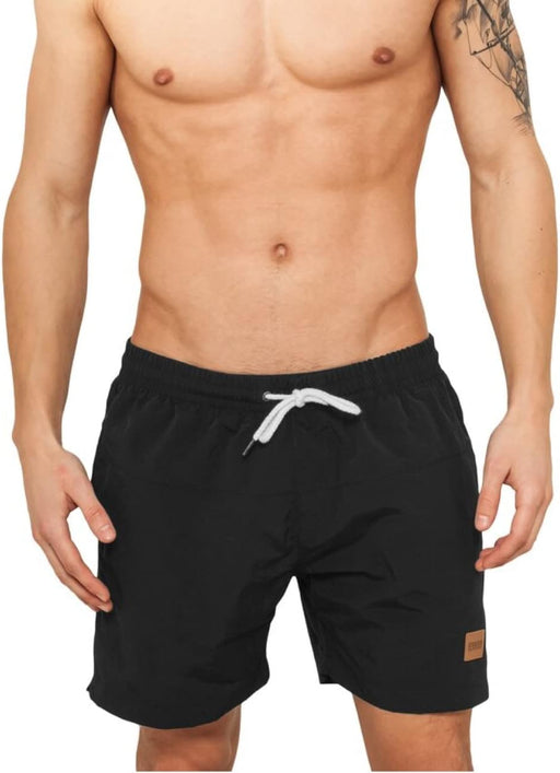 Men Block Swim Shorts Swim Trunks (pack of 1) - Blk/Blk