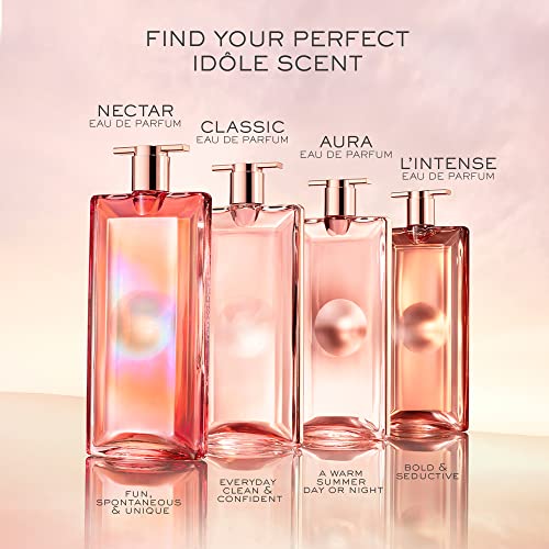 Lanc?me Id?le Aura Eau de Parfum - Long Lasting Fragrance with Notes of Rose, Jasmine & Salted Vanilla - Sunny & Floral Women's Perfume - 0.34 Fl Oz